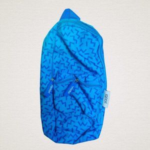 Yoobi Mini Backpack Pencil Case Blue Geometric Adjustable Strap
